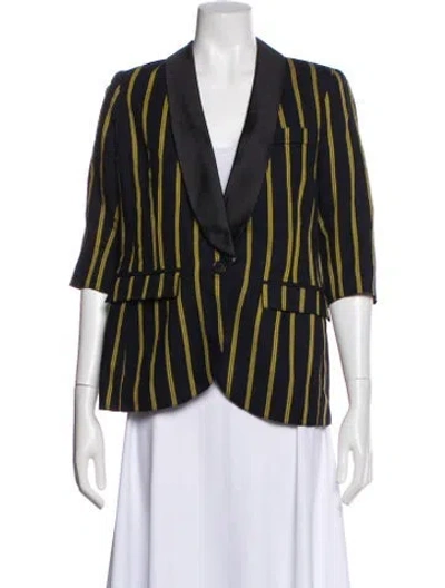 Pre-owned Smythe Striped Blazer In Blue