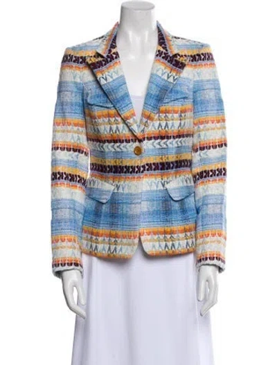 Pre-owned Smythe Striped Blazer In Blue