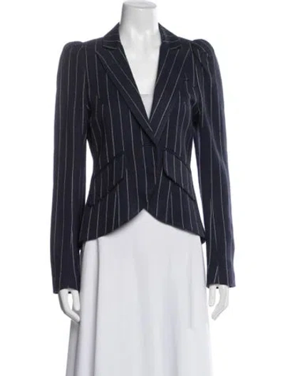 Pre-owned Smythe Striped Blazer In Blue