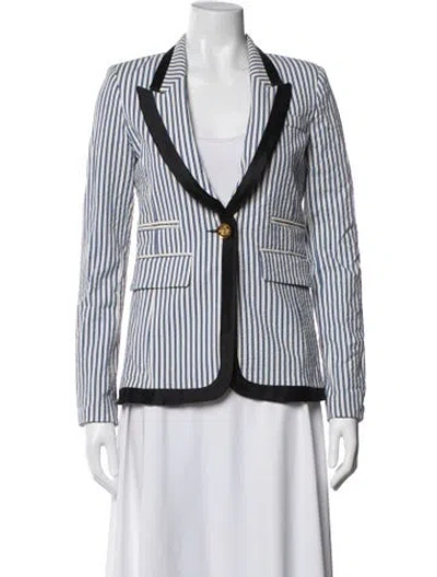 Pre-owned Smythe Striped Blazer In Blue/white
