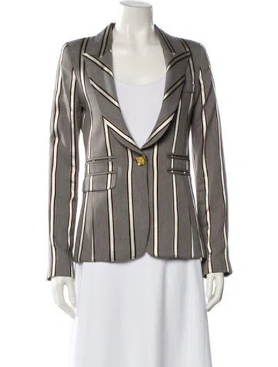 Pre-owned Smythe Striped Blazer In Green