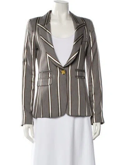 Pre-owned Smythe Striped Blazer In Green