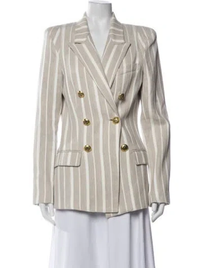 Pre-owned Smythe Striped Blazer In Grey