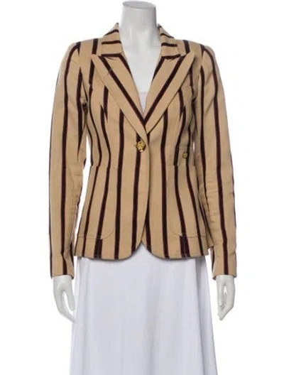 Pre-owned Smythe Striped Blazer In Neutral