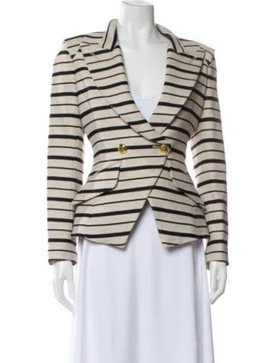 Pre-owned Smythe Striped Blazer In Neutral