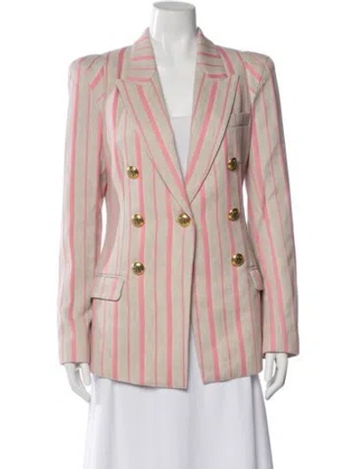 Pre-owned Smythe Striped Blazer In Neutral