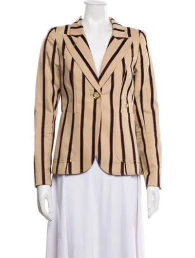 Pre-owned Smythe Striped Blazer In Neutrals