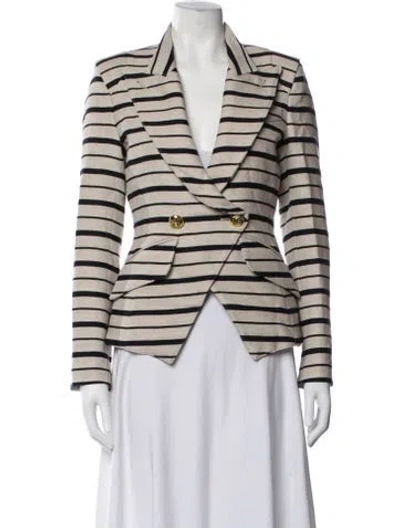 Pre-owned Smythe Striped Blazer In Neutrals
