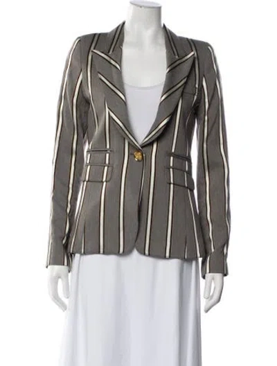 Pre-owned Smythe Striped Blazer In Neutrals