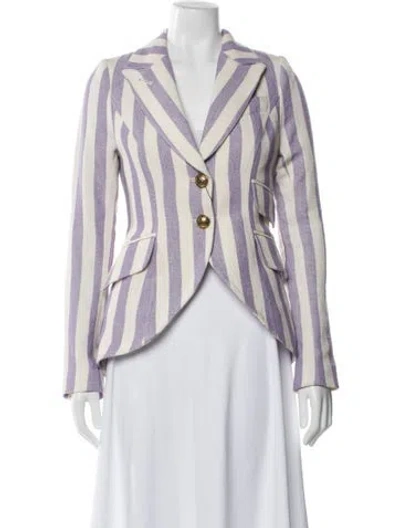 Pre-owned Smythe Striped Blazer In Purple
