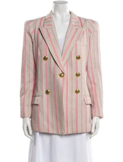 Pre-owned Smythe Striped Blazer W/ Tags In Neutral