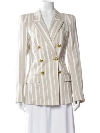 Pre-owned Smythe Striped Blazer W/ Tags In Neutral