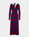 Smythe Polo Midi Dress In Rugby In Multi