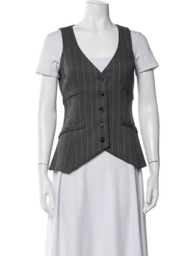 Pre-owned Smythe Striped Vest In Grey