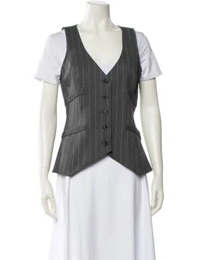 Pre-owned Smythe Striped Vest W/ Tags In Black