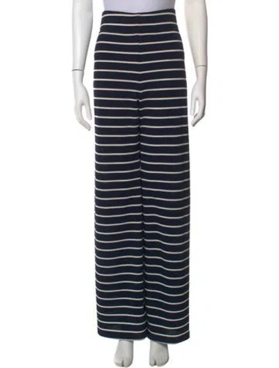 Pre-owned Smythe Striped Wide Leg Pants W/ Tags In Blue