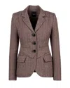 Smythe Three Button Blazer In Brown