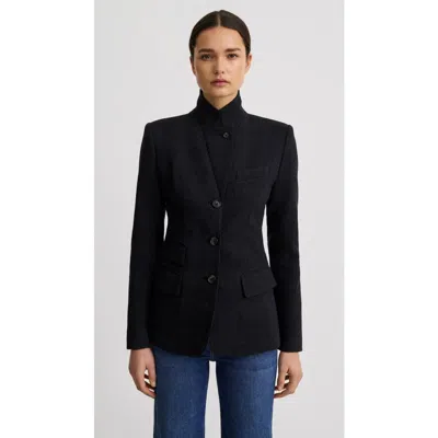 Smythe Three Button Tailored Blazer In Black