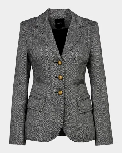 Smythe Three-button Herringbone Blazer