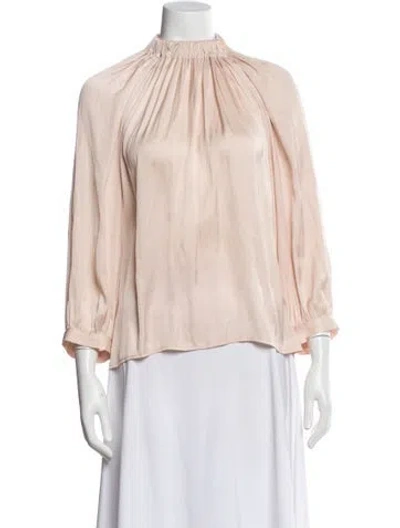 Pre-owned Smythe Three-quarter Sleeve Blouse In Pink