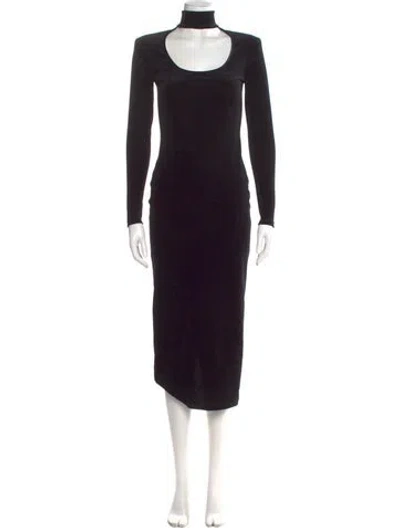 Pre-owned Smythe Turtleneck Long Dress In Black