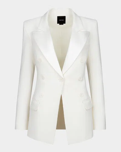 Smythe Tuxedo Pagoda Blazer In Ivory Pique
