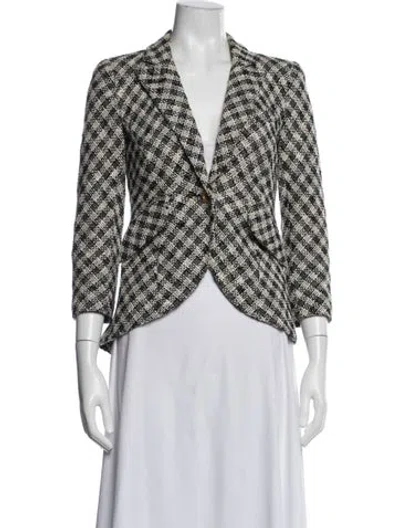 Pre-owned Smythe Tweed Pattern Blazer In Black/white
