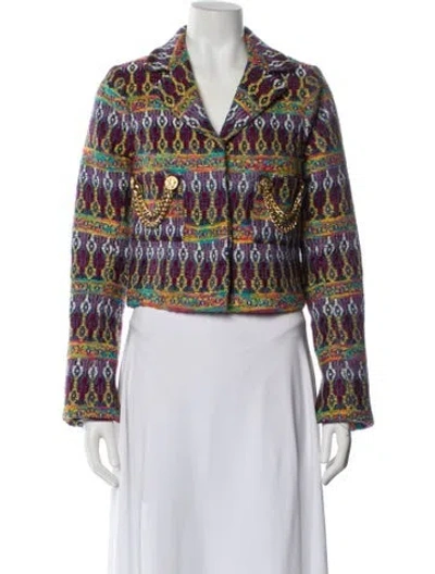 Pre-owned Smythe Tweed Pattern Blazer In Blue