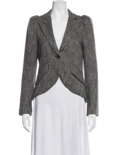 Pre-owned Smythe Tweed Pattern Blazer In Grey