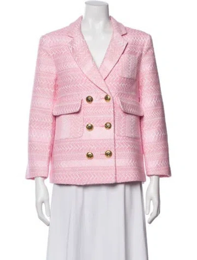 Pre-owned Smythe Tweed Pattern Blazer W/ Tags In Pink