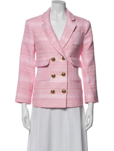 Pre-owned Smythe Tweed Pattern Blazer W/ Tags In Pink