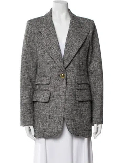 Pre-owned Smythe Tweed Printed Blazer In Gray