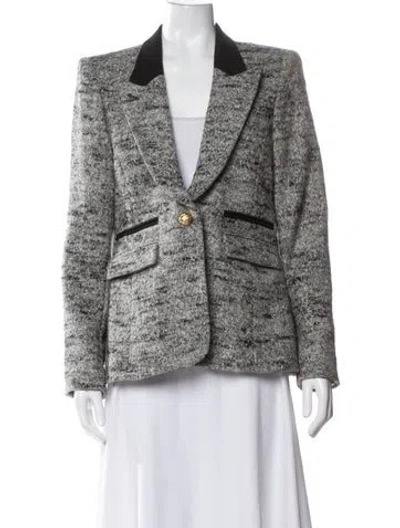 Pre-owned Smythe Tweed Tweed Pattern Blazer In Gray