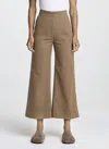 Smythe Utility Culotte Wide-leg Trouser Pants In Burlap In Brown