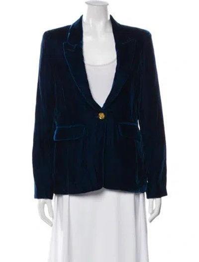 Pre-owned Smythe Velvet Blazer In Blue