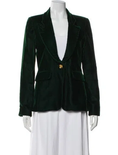 Pre-owned Smythe Velvet Blazer In Green