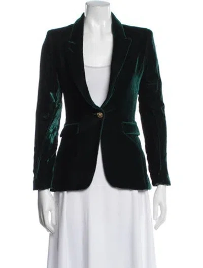 Pre-owned Smythe Velvet Blazer In Green