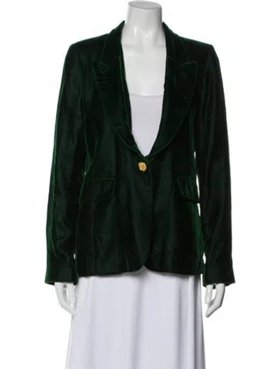 Pre-owned Smythe Velvet Coat In Green