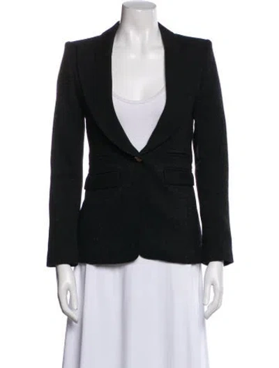Pre-owned Smythe Virgin Wool Blazer In Black