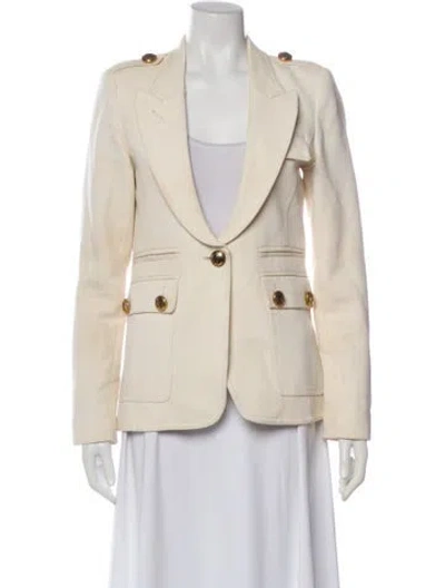 Pre-owned Smythe Virgin Wool Blazer In Neutral