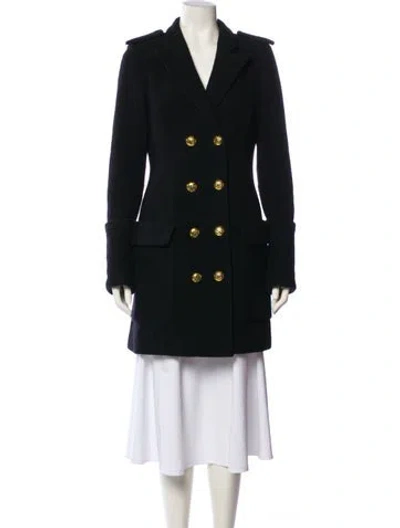 Pre-owned Smythe Virgin Wool Coat In Black