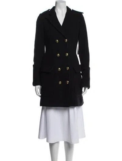 Pre-owned Smythe Virgin Wool Coat In Black