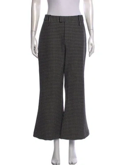 Pre-owned Smythe Virgin Wool Flared Pants In Black