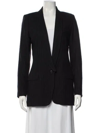 Pre-owned Smythe Virgin Wool Striped Blazer In Blue