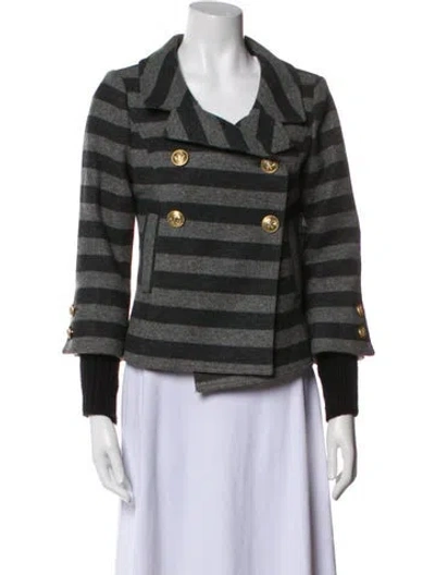 Pre-owned Smythe Virgin Wool Striped Jacket In Multi