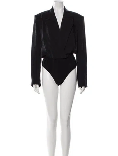 Pre-owned Smythe V-neck Long Sleeve Bodysuit In Blue