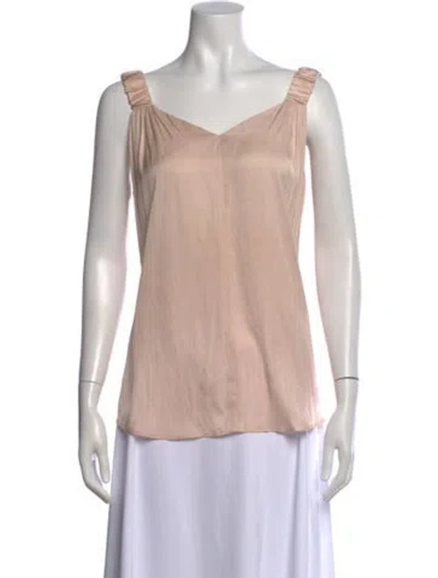 Pre-owned Smythe V-neck Sleeveless Blouse In Pink