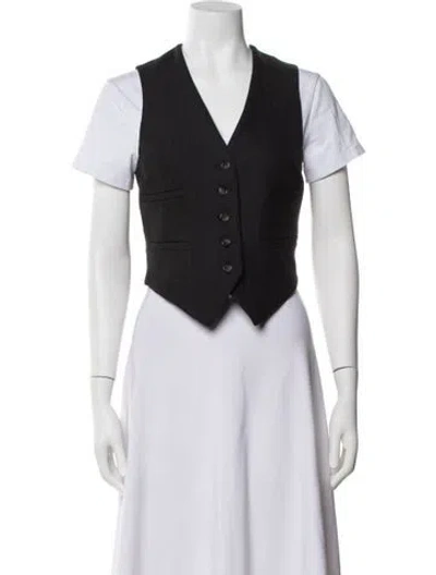 Pre-owned Smythe V-neck Sleeveless Top In Gray