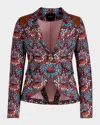 Smythe Wallpaper Rifle-patch One-button Blazer In Multi