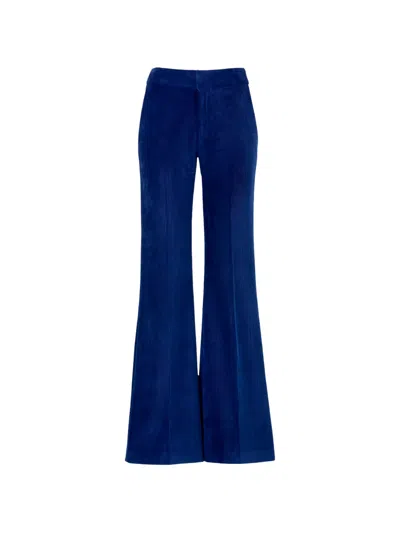 Smythe Wide-leg Corduroy Trousers In Blau